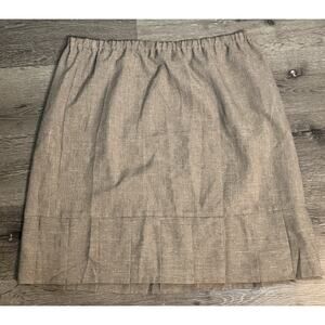 Women's Allison Woods Tan Polyester Skirt With Elastic Waist, 24W